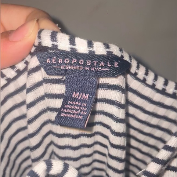 AÉROPOSTALE Prince & Fox Striped Lace Up Tank Dress - Picture 3 of 4